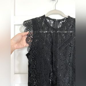 ZARA black lace sleeveless top